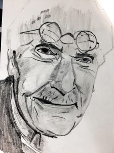 Carl Jung Sketch by Martin Gibbons
